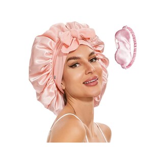 Foto 1 | Foto 1 | Gorro De Seda Para Dormir Y Máscara De Ojos 2pzs Eo Safe Imports Esi-18653 Rosa
