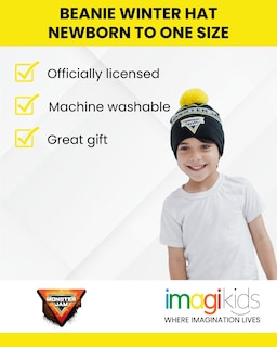 Foto 2 | Foto 2 | Gorro De Invierno Beanie Con El Logotipo De Monster Jam, Negro/amarillo, Os Youth - Venta Internacional.