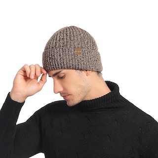 Foto 3 | Foto 3 | Gorro De Punto Huoguo Gorro De Lana De Doble Capa De Terciopelo Cálido - Venta Internacional.