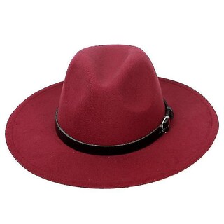 Foto 2 | Foto 2 | Gorro De Lana Fedora De Ala Ancha Para Mujer Huoguo Ht077 - Negro - Venta Internacional.