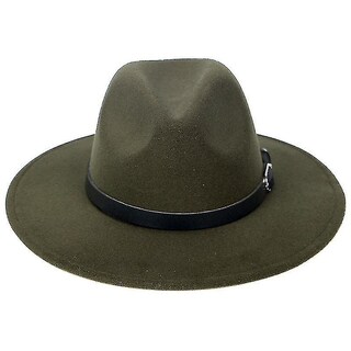 Foto 3 | Foto 3 | Gorro De Lana Fedora De Ala Ancha Para Mujer Huoguo Ht077 - Negro - Venta Internacional.
