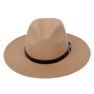 Foto 4 | Foto 4 | Gorro De Lana Fedora De Ala Ancha Para Mujer Huoguo Ht077 - Negro - Venta Internacional.