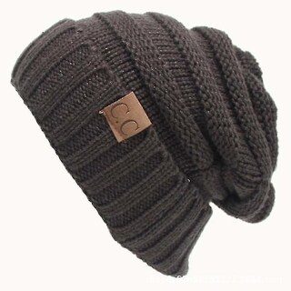 Foto 1 | Foto 1 | Gorro Huoguo Cc Letter Solid Color Lana Tejido Gris - Venta Internacional.