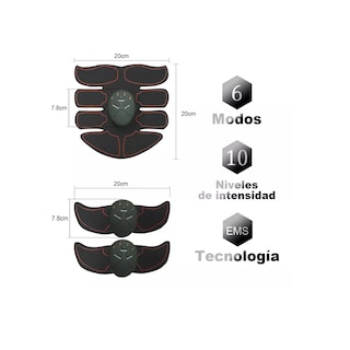 Foto 3 | Foto 3 | Estimulador Muscular Abdomen Recargable Brazos Grasa Eo Safe Imports Esi-16501 Negro