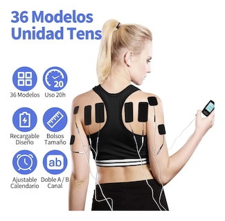 Foto 2 | Foto 2 | Electroestimulador Lab.g Muscular Digital Portátil Recargable 2 Canales 36 Modos 8 Almohadillas Negro