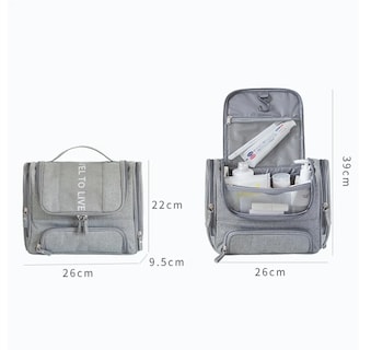 Foto 2 | Foto 2 | Maletín Organizador de Cosméticos Malubero color Gris de Viaje Colgante para Baño