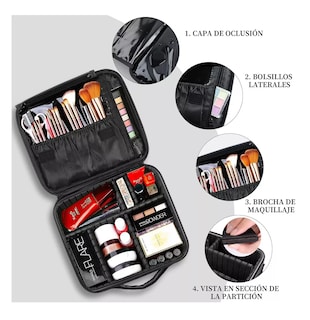 Foto 4 | Foto 4 | Estuche Organizador de Maquillaje de Viaje Negro