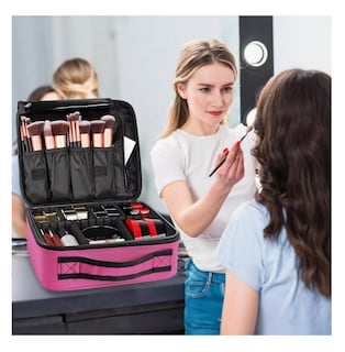 Foto 5 | Foto 5 | Estuche Organizador de Maquillaje Rosa