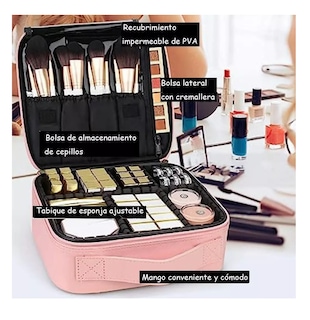 Foto 2 | Foto 2 | Estuche Organizador de Maquillaje de Viaje Rosa