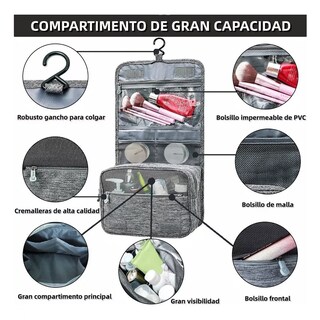 Foto 2 | Foto 2 | Bolso Organizador Belug Gris de Maquillaje