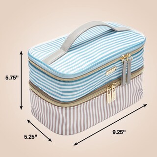 Foto 6 | Foto 6 | Bolsa De Maquillaje Conair Travel, Tamaño Grande, Para Cosméticos, Color Azul/marrón - Venta Internacional.