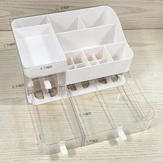 Foto 5 | Foto 5 | Organizador De Maquillaje Cq Acrílico Blanco Con 3 Cajones Para Tocador - Venta Internacional.