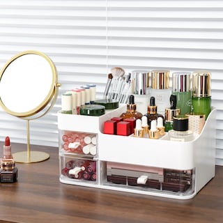 Foto 7 | Foto 7 | Organizador De Maquillaje Cq Acrílico Blanco Con 3 Cajones Para Tocador - Venta Internacional.