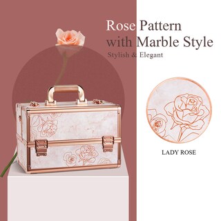 Foto 2 | Foto 2 | Estuche De Maquillaje Joligrace Professional Con Separadores En Oro Rosa - Venta Internacional.