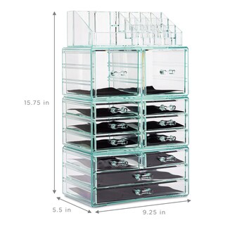 Foto 3 | Foto 3 | Organizador De Maquillaje Sorbus, Grande, Transparente, Con 12 Cajones Y Soporte - Venta Internacional.