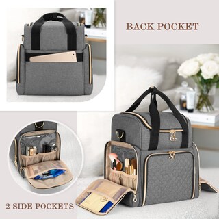 Foto 4 | Foto 4 | Bolsa De Maquillaje De Viaje Luxja Con 2 Fundas Extraíbles De Nailon Gris - Venta Internacional.