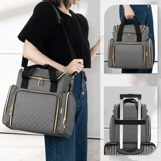 Foto 6 | Foto 6 | Bolsa De Maquillaje De Viaje Luxja Con 2 Fundas Extraíbles De Nailon Gris - Venta Internacional.