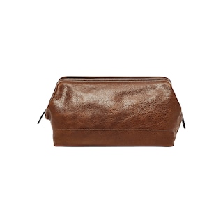 Foto 1 | Foto 1 | Kit de Afeitado Fossil Leather Shave Dopp en Coñac para Viaje - Venta Internacional
