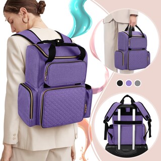 Foto 5 | Foto 5 | Organizador De Esmaltes De Uñas Luxja, Mochila Con Capacidad Para 70 Botellas, Color Morado - Venta Internacional.