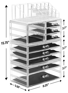 Foto 2 | Foto 2 | Organizador de Maquillaje Sorbus Transparente con 4 Piezas - Venta Internacional