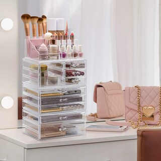Foto 3 | Foto 3 | Organizador de Maquillaje Sorbus Transparente con 4 Piezas - Venta Internacional