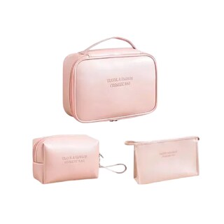 Foto 1 | Foto 1 | Estuches De Maquillaje Bolsa Cosmetiquera Set 3 Neceser Rosa