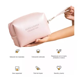 Foto 3 | Foto 3 | Estuches De Maquillaje Bolsa Cosmetiquera Set 3 Neceser Rosa