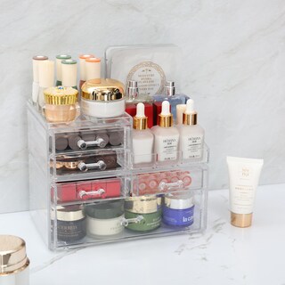 Foto 6 | Foto 6 | Organizador De Escritorio Cq Acrílico Con 5 Cajones Para Cosméticos, Transparente - Venta Internacional.