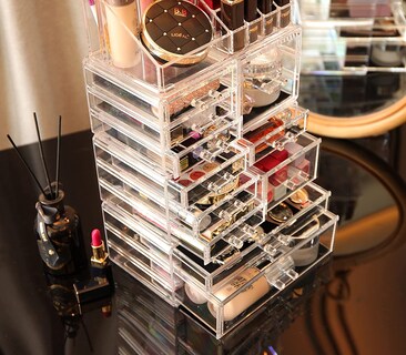 Foto 5 | Foto 5 | Organizador De Maquillaje Cq, Acrílico, Apilable, 11 Cajones, Transparente, 4 Unidades - Venta Internacional.