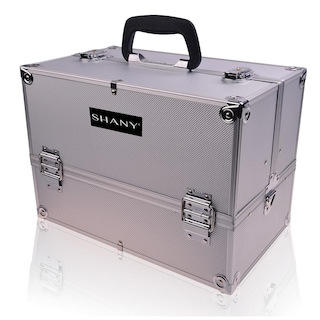 Foto 5 | Foto 5 | Estuche De Maquillaje Shany Essential Pro Con Cerraduras, Color Plateado - Venta Internacional.