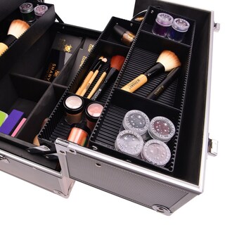 Foto 7 | Foto 7 | Estuche De Maquillaje Shany Essential Pro Con Cerraduras, Color Plateado - Venta Internacional.