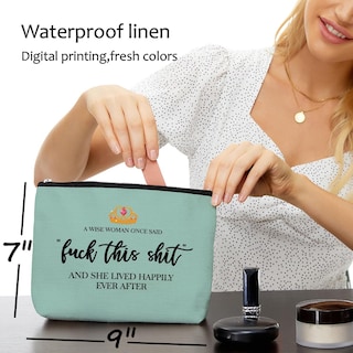 Foto 5 | Foto 5 | Bolsa de Viaje de Maquillaje Blue Leaves - Venta Internacional