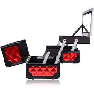 Foto 7 | Foto 7 | Estuche De Maquillaje Shany Chic Rojo Rubí Con Cerraduras Y Espejo - Venta Internacional.