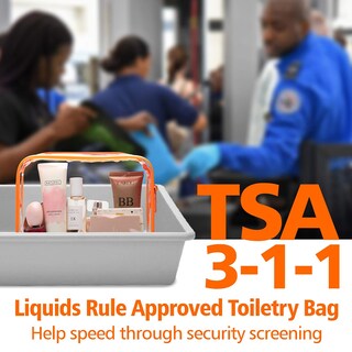 Foto 2 | Foto 2 | Bolsa De Maquillaje Transparente Packism, Bolsa De Aseo Aprobada Por La Tsa, Paquete De 3 - Venta Internacional.