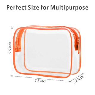Foto 3 | Foto 3 | Bolsa De Maquillaje Transparente Packism, Bolsa De Aseo Aprobada Por La Tsa, Paquete De 3 - Venta Internacional.