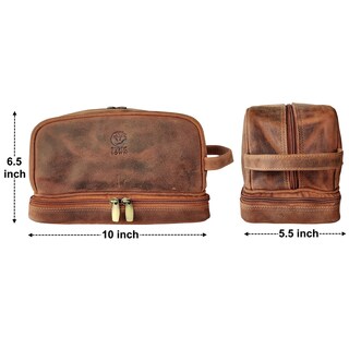 Foto 3 | Foto 3 | Bolsa De Cosméticos Rustic Town De Cuero Genuino Para Viaje, Marrón, Para Hombre - Venta Internacional.
