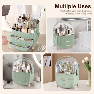 Foto 6 | Foto 6 | Organizador De Maquillaje Ygjt Con Tapa Y Cajones, Color Verde Claro - Venta Internacional.