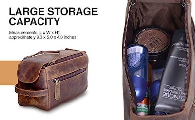 Foto 7 | Foto 7 | Neceser Komalc Premium De Piel De Búfalo Unisex De Viaje - Venta Internacional.