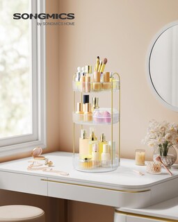 Foto 2 | Foto 2 | Organizador De Maquillaje Songmics De 3 Niveles, Redondo, Giratorio, Transparente - Venta Internacional.