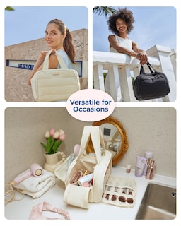 Foto 7 | Foto 7 | Neceser De Viaje Bagsmart Puffy Cosmetic Green Para Mujer - Venta Internacional.