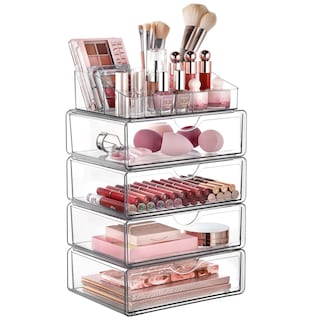Foto 1 | Foto 1 | Organizador De Maquillaje Vtopmart Transparente De 5 Niveles Con Cajón Para Tocador - Venta Internacional.