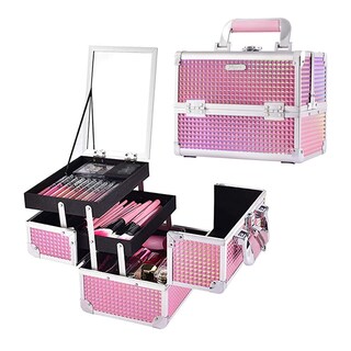 Foto 1 | Foto 1 | Estuche Para Cosméticos Makeup Train Case Joligrace Con Espejo Y Candado En Forma De Sirena - Venta Internacional