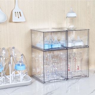 Foto 6 | Foto 6 | Cajones De Almacenamiento Vtopmart De Plástico Transparente, Paquete De 2, 7.6 Pulgadas De Alto - Venta Internacional.