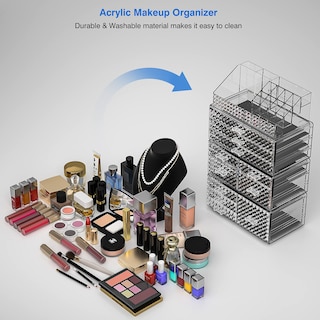 Foto 6 | Foto 6 | Organizador De Maquillaje Awenia, Apilable, Con 11 Cajones, Acrílico Transparente - Venta Internacional.