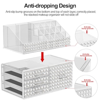 Foto 7 | Foto 7 | Organizador De Maquillaje Awenia, Apilable, Con 11 Cajones, Acrílico Transparente - Venta Internacional.