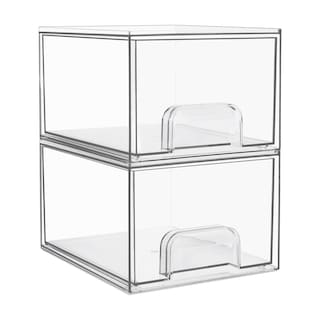 Foto 1 | Foto 1 | Cajones De Almacenamiento Vtopmart De Acrílico Transparente De 11 Cm De Altura, Paquete De 2 - Venta Internacional.
