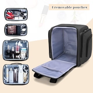 Foto 2 | Foto 2 | Bolsa De Cosméticos Bafaso Travel Makeup Con 4 Bolsas Extraíbles, Color Negro - Venta Internacional.