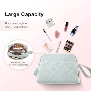 Foto 2 | Foto 2 | Bolsa De Maquillaje Bagsmart Para Cosméticos, Artículos De Tocador De Viaje, Color Azul Claro - Venta Internacional.