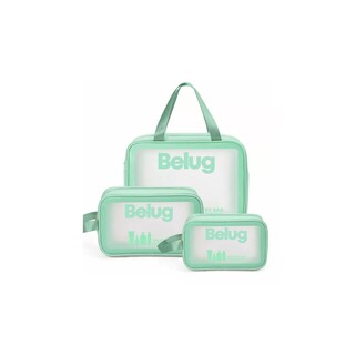 Foto 2 | Foto 2 | Cosmetiqueras Belug De Diferentes Tamaños Verdes 3 Piezas