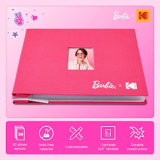 Foto 2 | Foto 2 | Álbum De Fotos Kodak X Barbie, 20 X 20 Cm, Color Rosa, Para Zink - Venta Internacional.